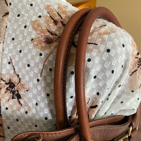 👜 AUTHENTIC Michael Kors Hamilton leather Satchel Shoulder Lock Key Clochette - Picture 8 of 14